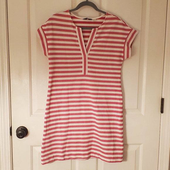 Vineyard Vines Knit Tunic Swing Dress - Pink / White Stripes - Picture 1 of 3